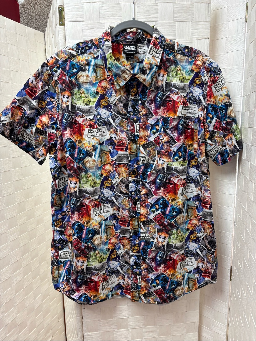 Star Wars Multicolor Graphic Short-Sleeve Button-Up Shirt XL